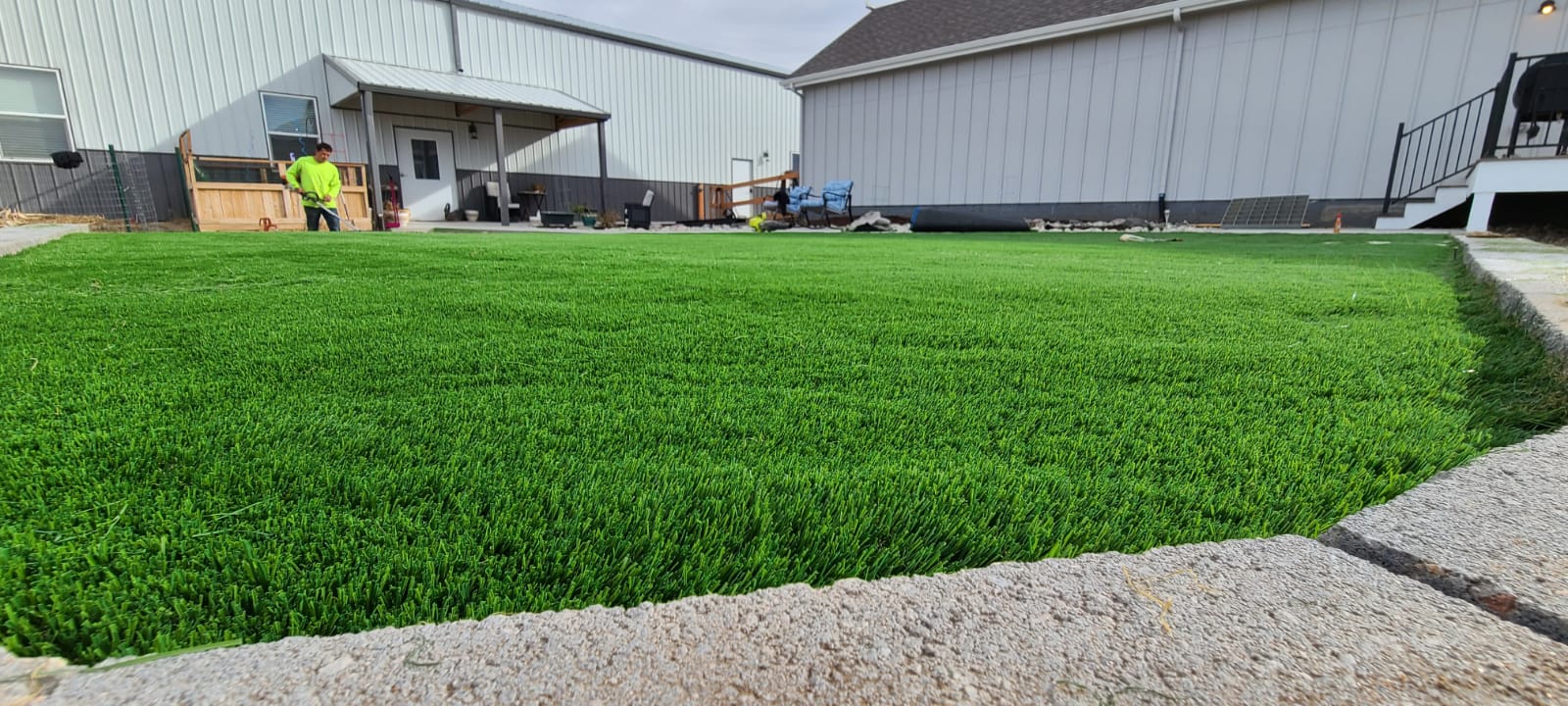 commercial turf installation